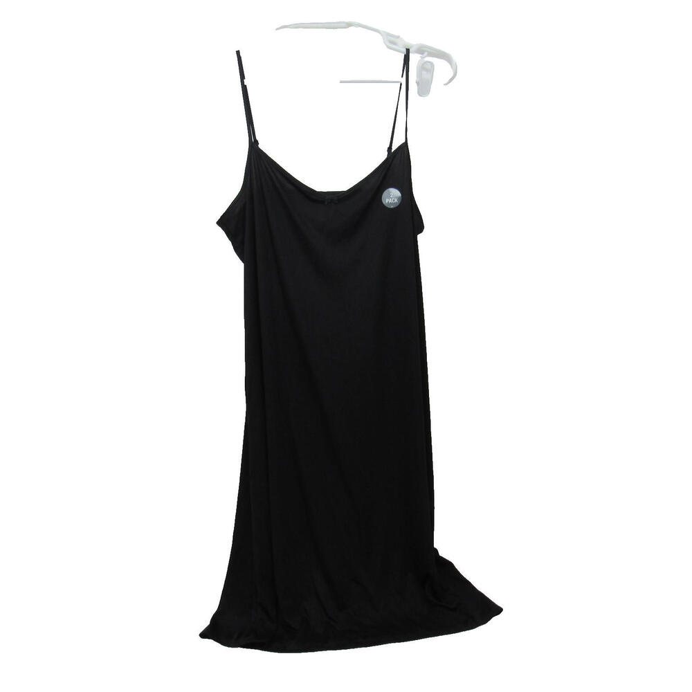 Marks & Spencer Nightdress Womens 14 Black Sleeveless‎ Maxi Slip Full Length